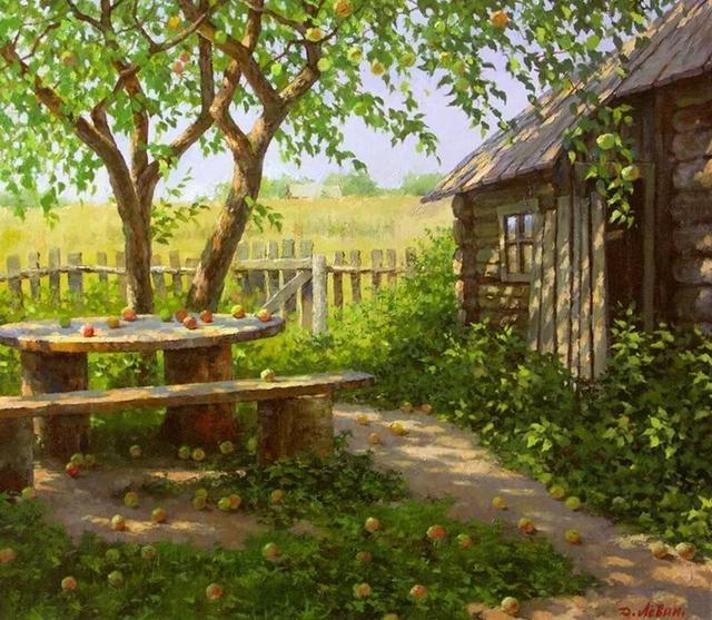 俄罗斯画家德米特里·莱文，他的作品里画的全是浓郁的生活气息
