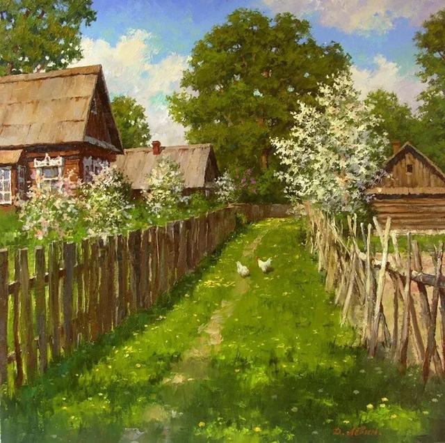 俄罗斯画家德米特里·莱文，他的作品里画的全是浓郁的生活气息