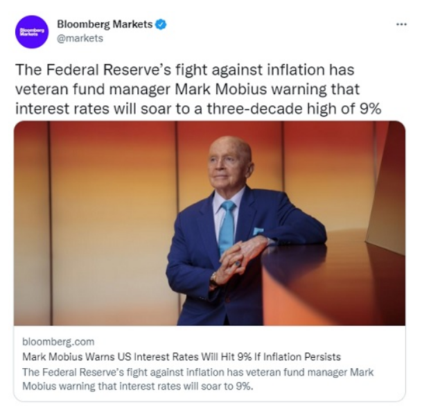 哭！“新兴市场教父”：美利率将飙升至这个数